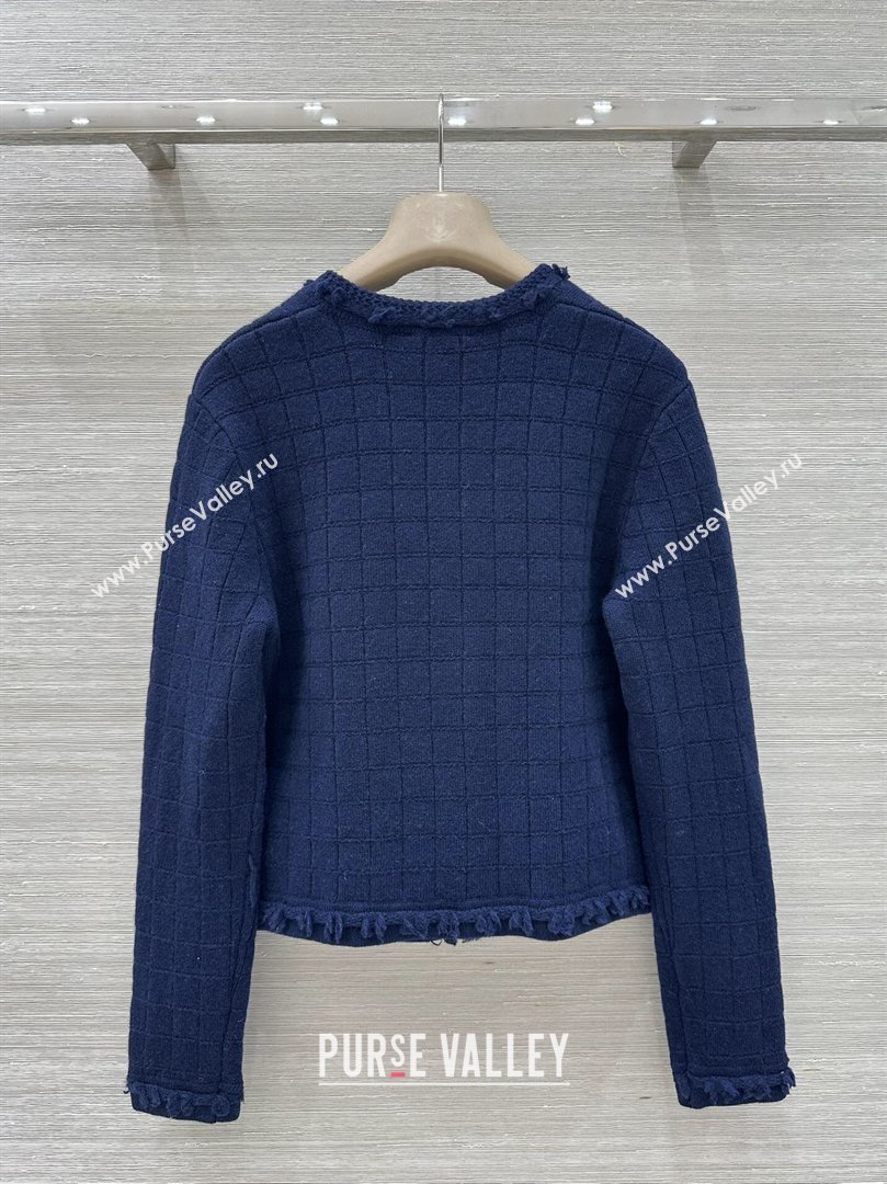 Chanel Cashmere Cardigan Navy Blue 2026 CH020650 (QI-260206050)