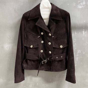Chanel Suede Jacket Dark Brown 2026 CH031102 (QI-260311029)