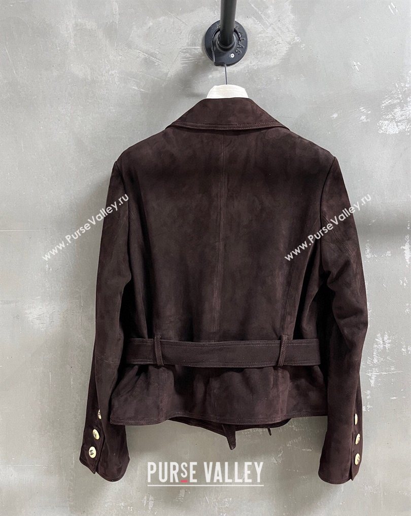 Chanel Suede Jacket Dark Brown 2026 CH031102 (QI-260311029)