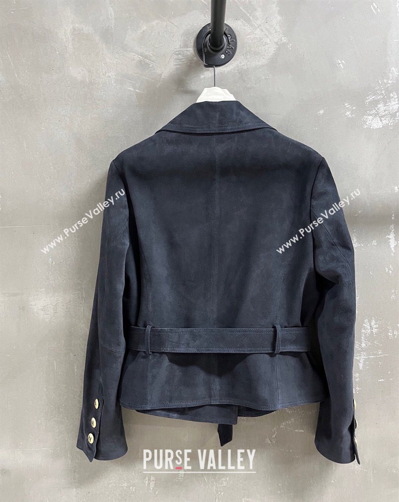 Chanel Suede Jacket Dark Blue 2026 CH031102 (QI-260311032)