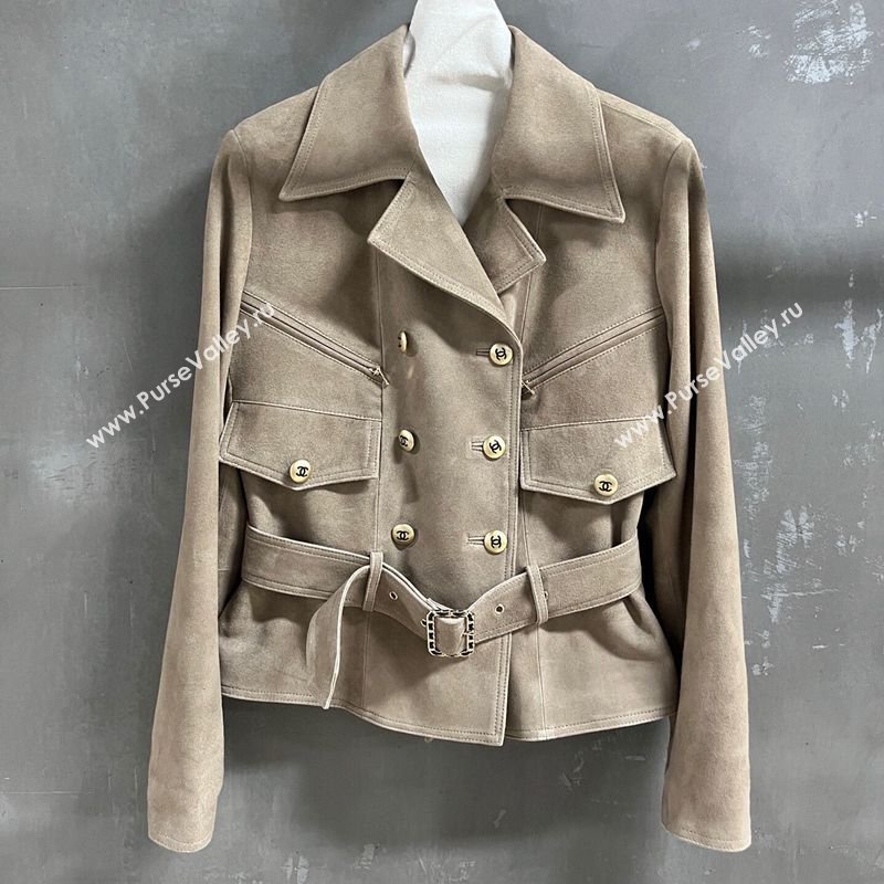 Chanel Suede Jacket Beige 2026 CH031102 (QI-260311033)