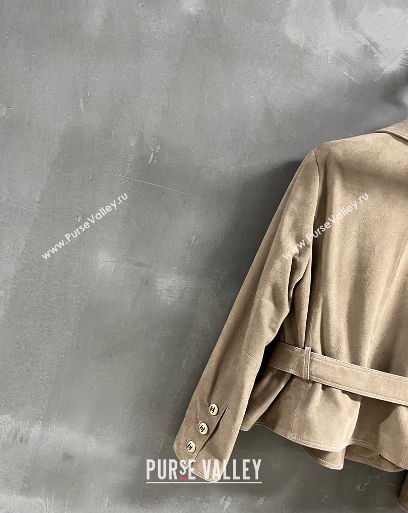 Chanel Suede Jacket Beige 2026 CH031102 (QI-260311033)
