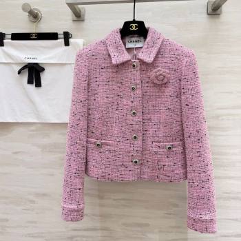 Chanel Tweed Jacket Pink 2026 CH031101 (QI-260311001)