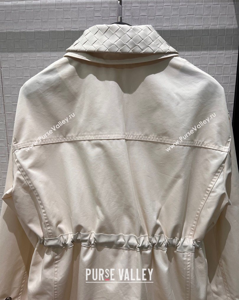 Bottega Veneta Leather Neck Jacket White 2026 BV031105 (QI-260311005)