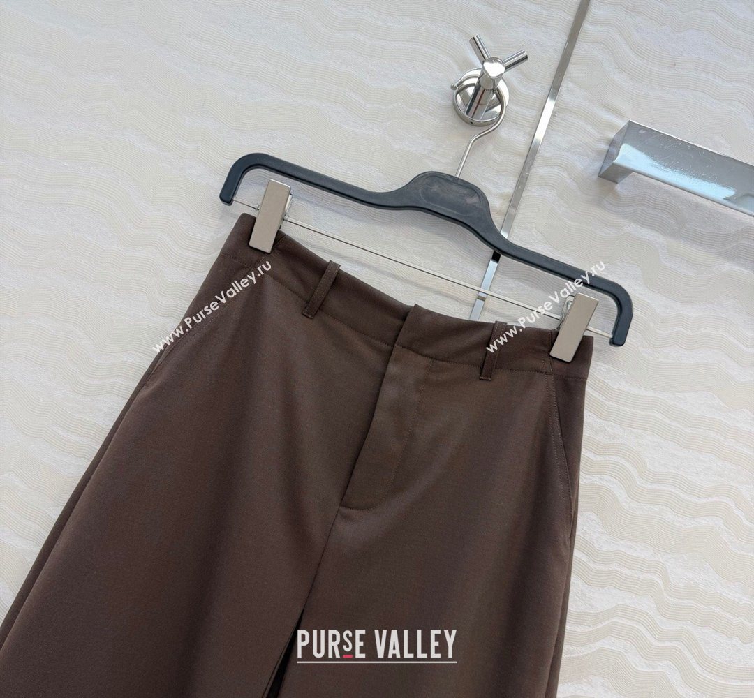 Loewe Wool Blend Skirt Dark Brown 2026 LW031101 (QI-260311050)