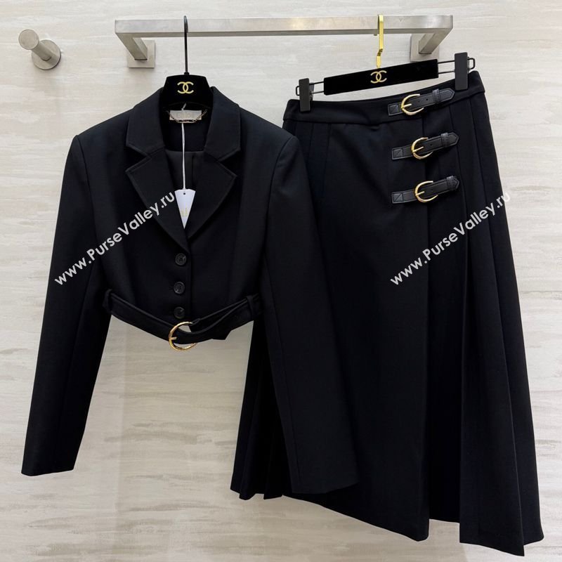 Chloe Jacket and Skirt Set Black 2026 0311 (QI-260311052)