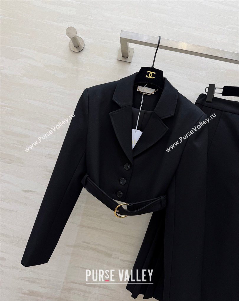 Chloe Jacket and Skirt Set Black 2026 0311 (QI-260311052)