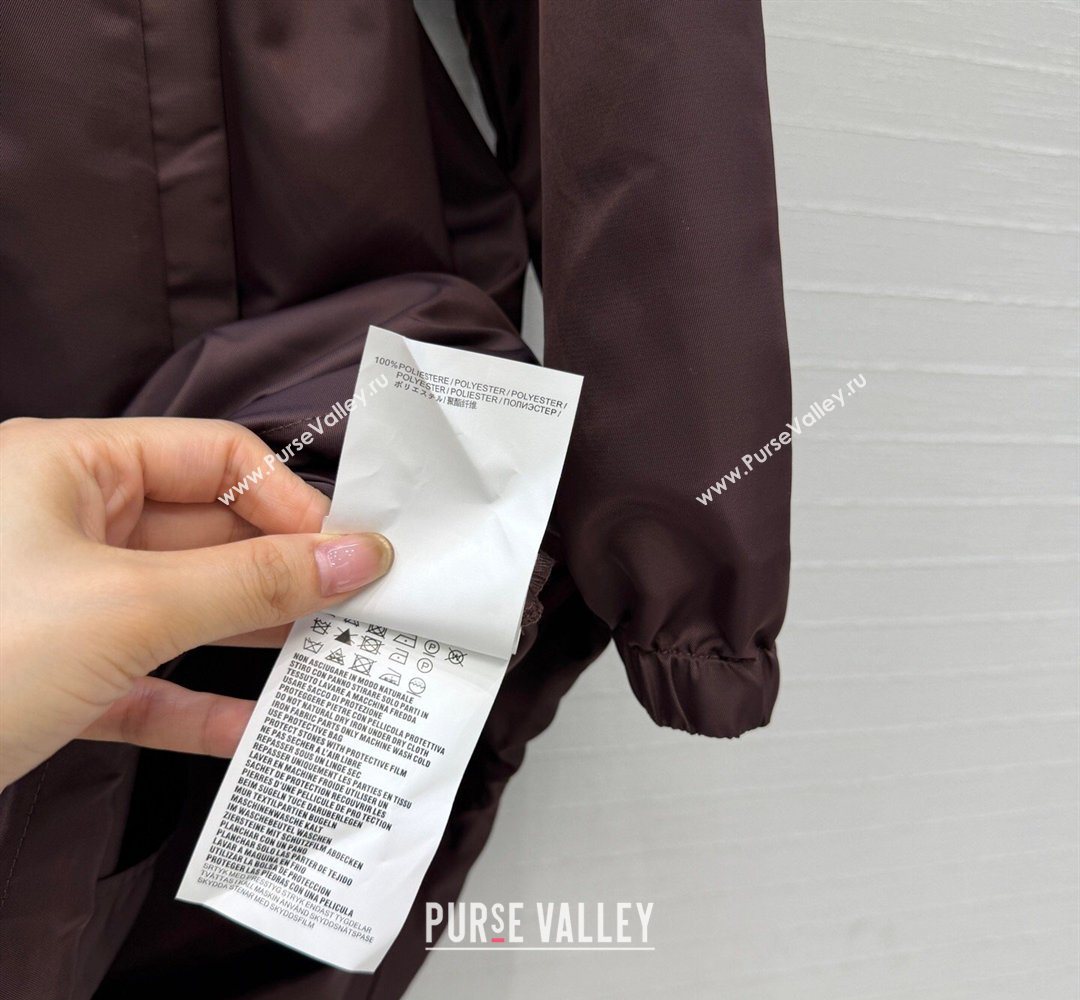 Prada Nylon Coat Dark Brown 2026 PR031102 (QI-260311059)