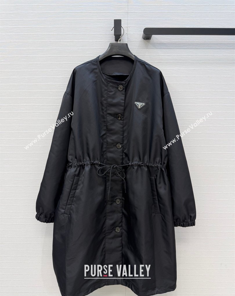 Prada Nylon Coat Black 2026 PR031102 (QI-260311060)