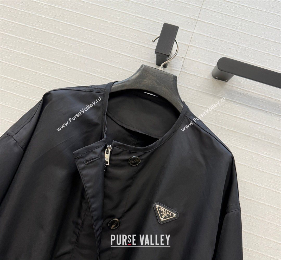 Prada Nylon Coat Black 2026 PR031102 (QI-260311060)