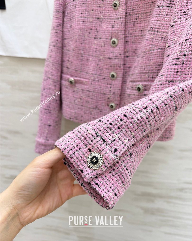 Chanel Tweed Jacket Pink 2026 CH031101 (QI-260311001)