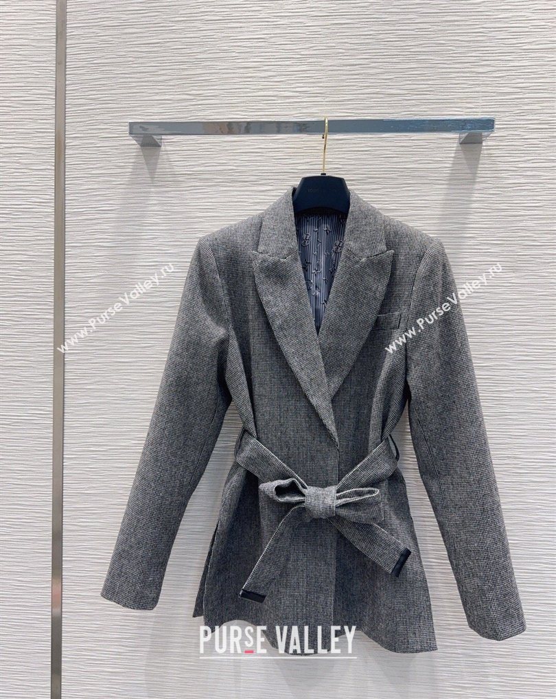 Louis Vuitton Skirt and Jacket Set Grey/Blue 2026 LV031101 (QI-260311078)