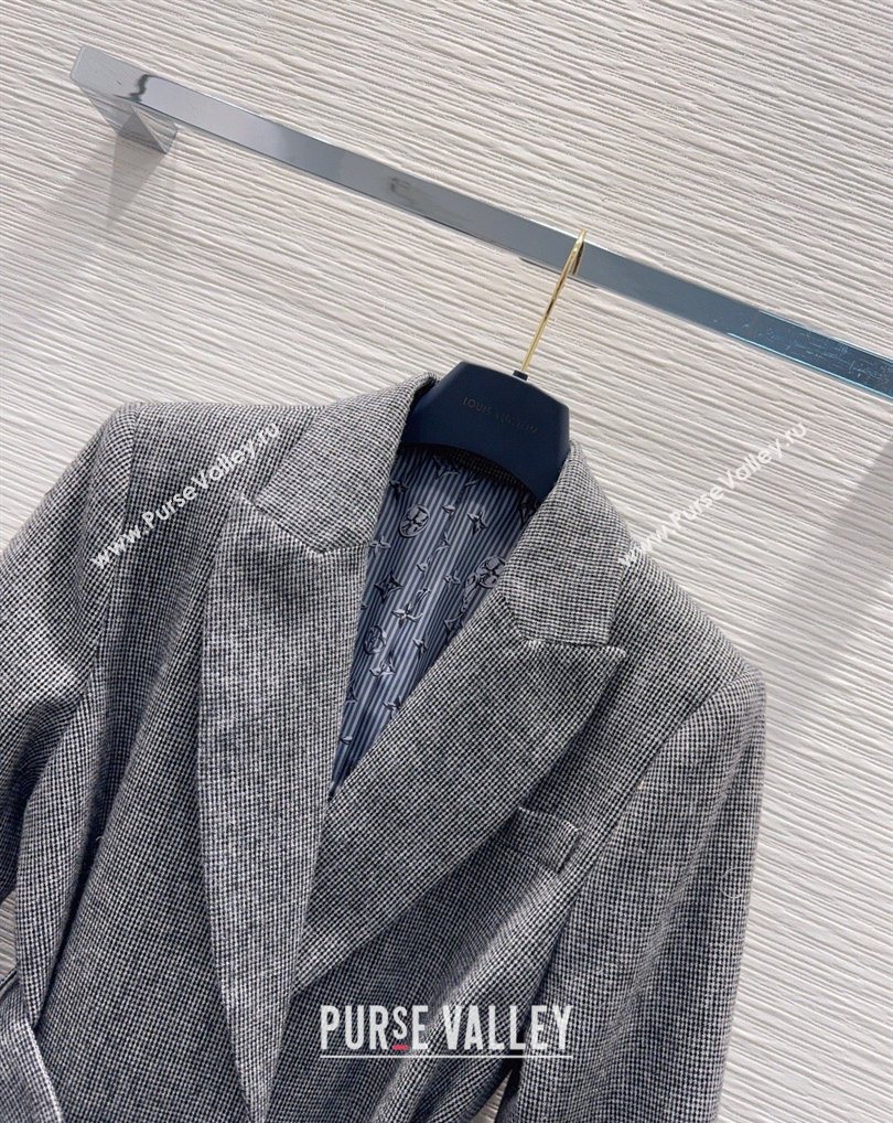 Louis Vuitton Skirt and Jacket Set Grey/Blue 2026 LV031101 (QI-260311078)