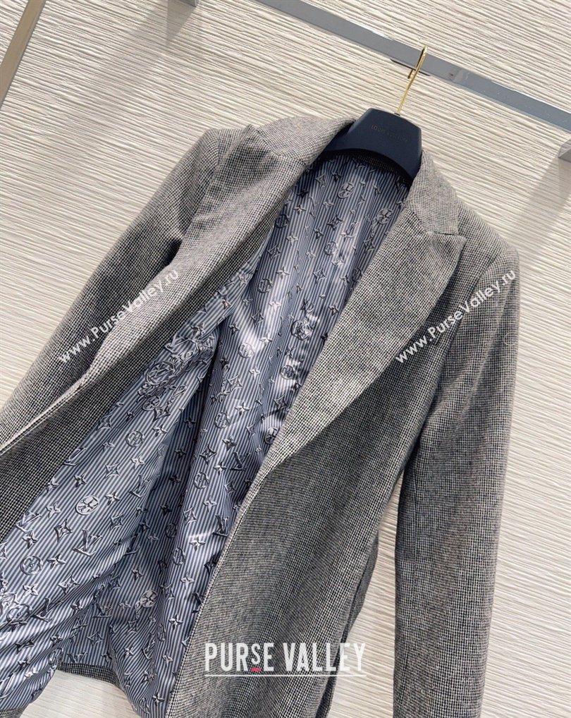 Louis Vuitton Skirt and Jacket Set Grey/Blue 2026 LV031101 (QI-260311078)