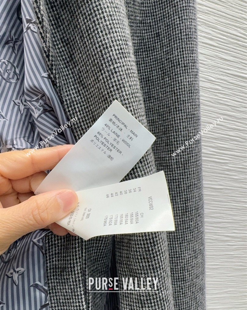 Louis Vuitton Skirt and Jacket Set Grey/Blue 2026 LV031101 (QI-260311078)