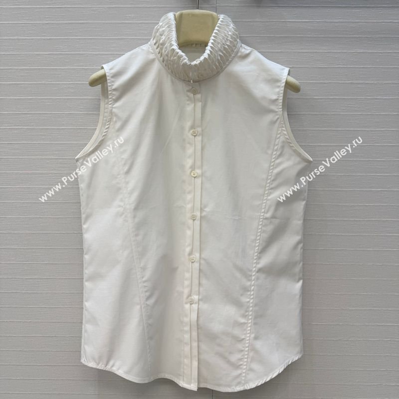 Alaia Cotton Shirt Vest White 2026 AL031103 (QI-260311019)