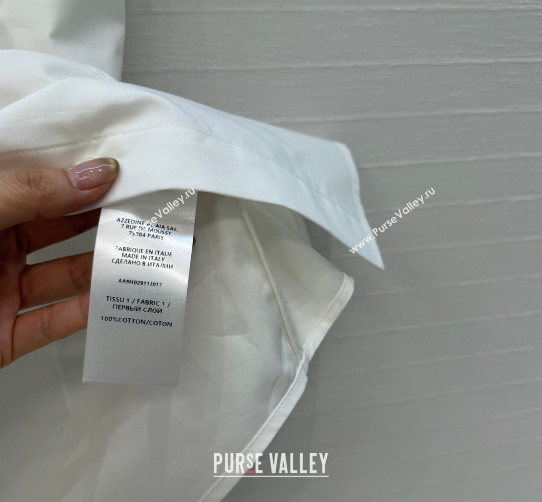 Alaia Cotton Shirt Vest White 2026 AL031103 (QI-260311019)