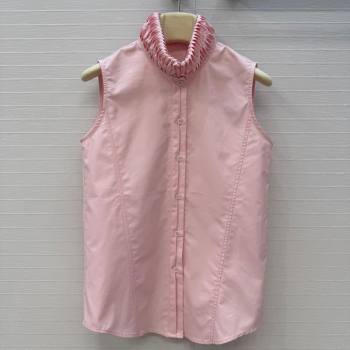 Alaia Cotton Shirt Vest Pink 2026 AL031103 (QI-260311020)