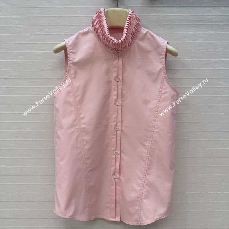 Alaia Cotton Shirt Vest Pink 2026 AL031103 (QI-260311020)