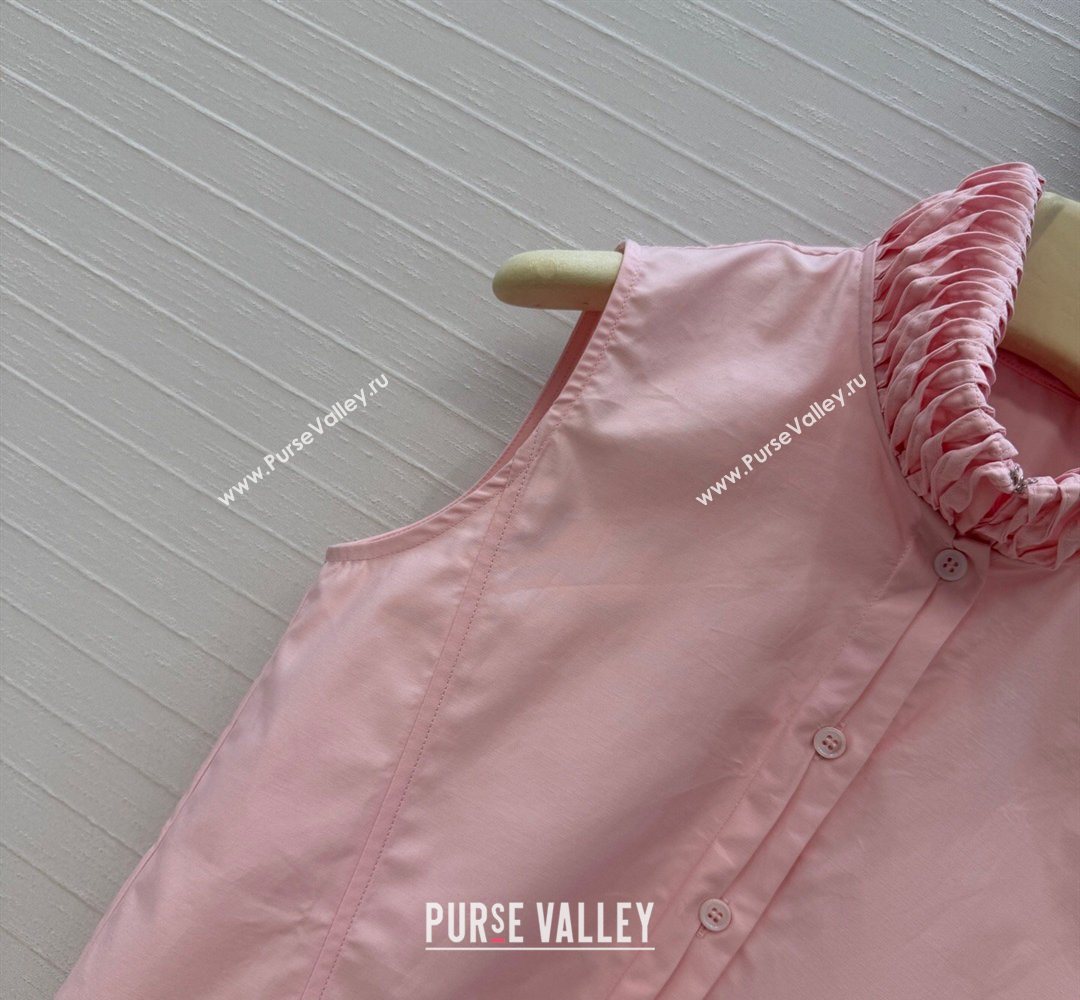 Alaia Cotton Shirt Vest Pink 2026 AL031103 (QI-260311020)