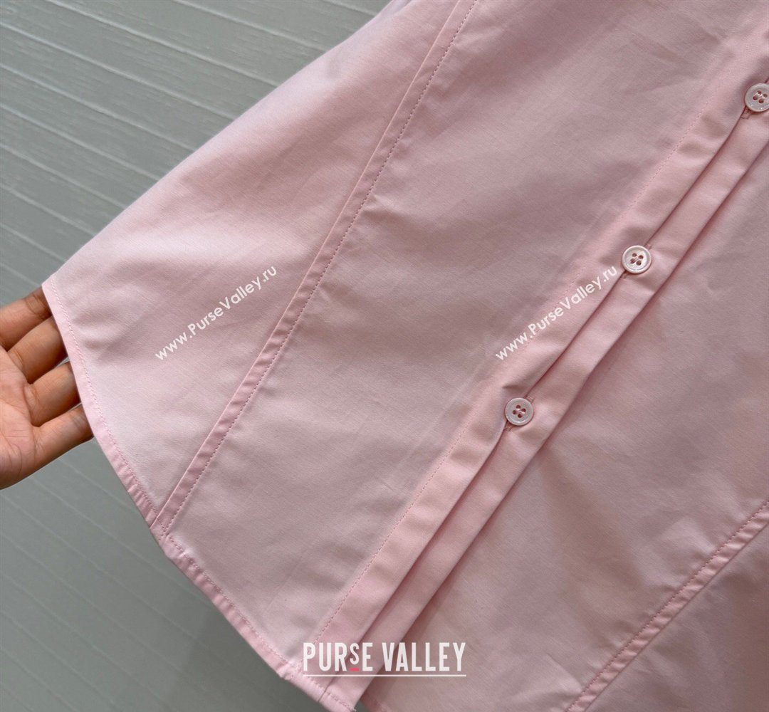 Alaia Cotton Shirt Vest Pink 2026 AL031103 (QI-260311020)