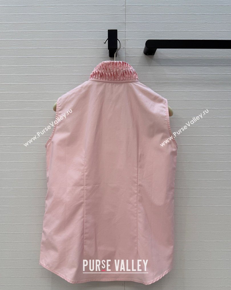 Alaia Cotton Shirt Vest Pink 2026 AL031103 (QI-260311020)
