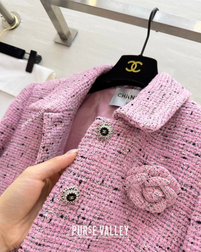 Chanel Tweed Jacket Pink 2026 CH031101 (QI-260311001)