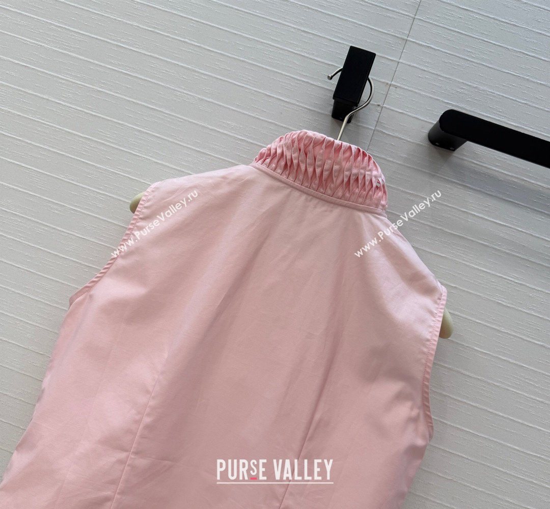 Alaia Cotton Shirt Vest Pink 2026 AL031103 (QI-260311020)