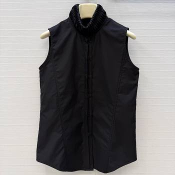 Alaia Cotton Shirt Vest Black 2026 AL031103 (QI-260311021)