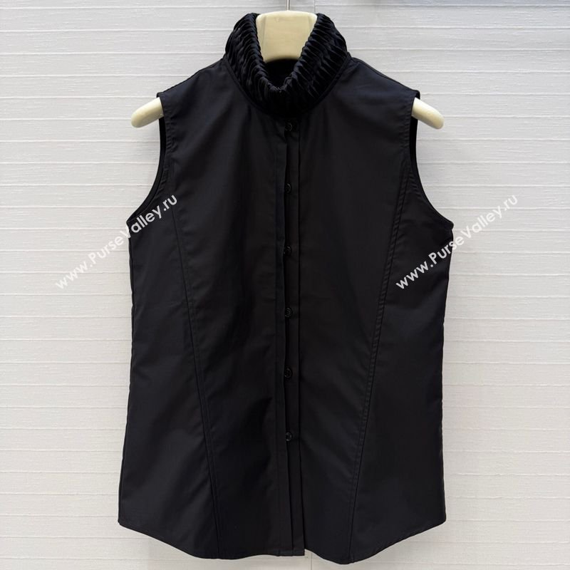 Alaia Cotton Shirt Vest Black 2026 AL031103 (QI-260311021)