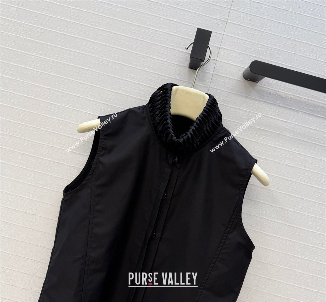 Alaia Cotton Shirt Vest Black 2026 AL031103 (QI-260311021)