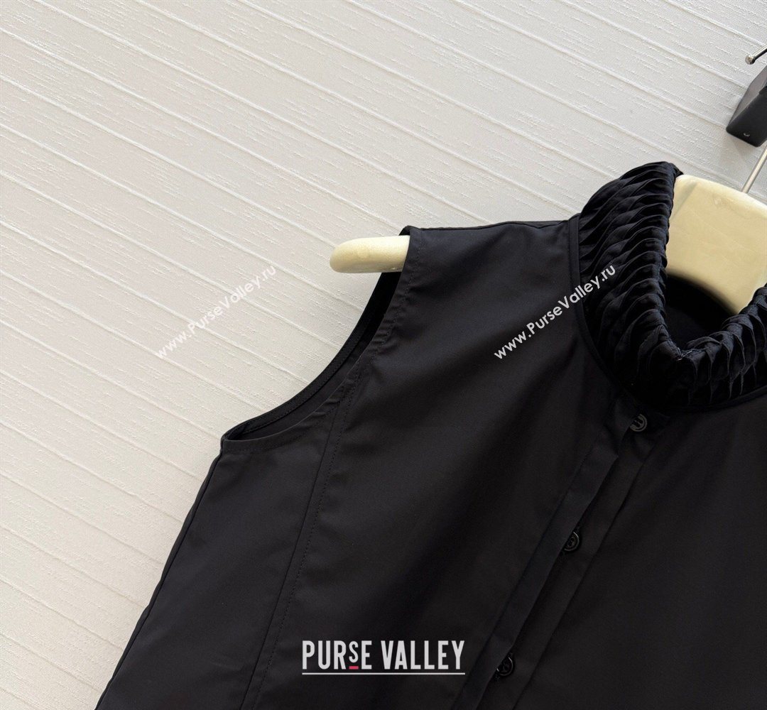 Alaia Cotton Shirt Vest Black 2026 AL031103 (QI-260311021)