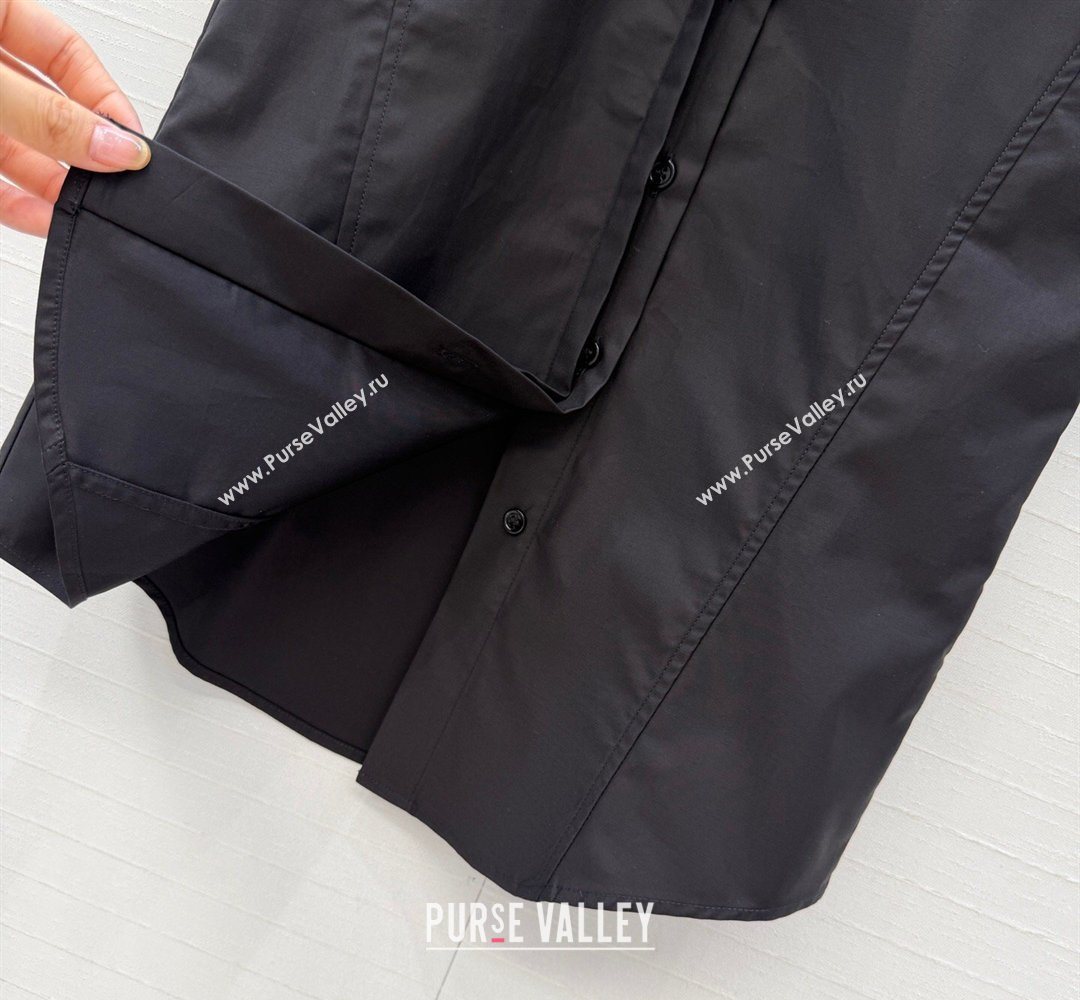 Alaia Cotton Shirt Vest Black 2026 AL031103 (QI-260311021)