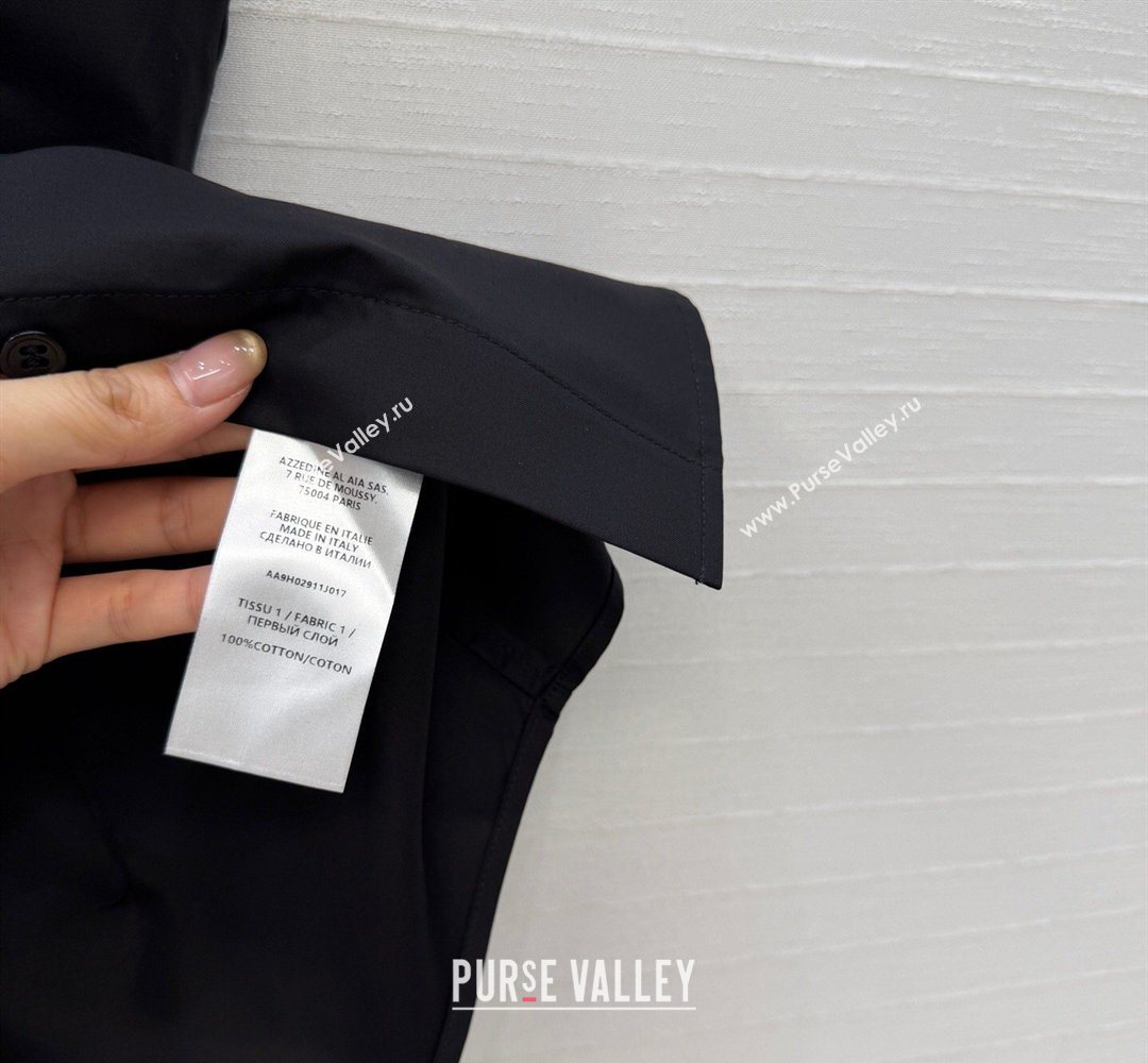 Alaia Cotton Shirt Vest Black 2026 AL031103 (QI-260311021)