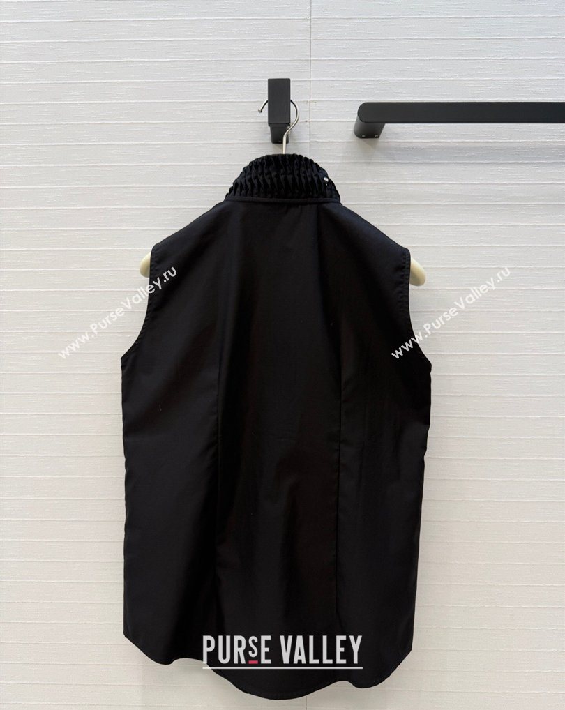 Alaia Cotton Shirt Vest Black 2026 AL031103 (QI-260311021)