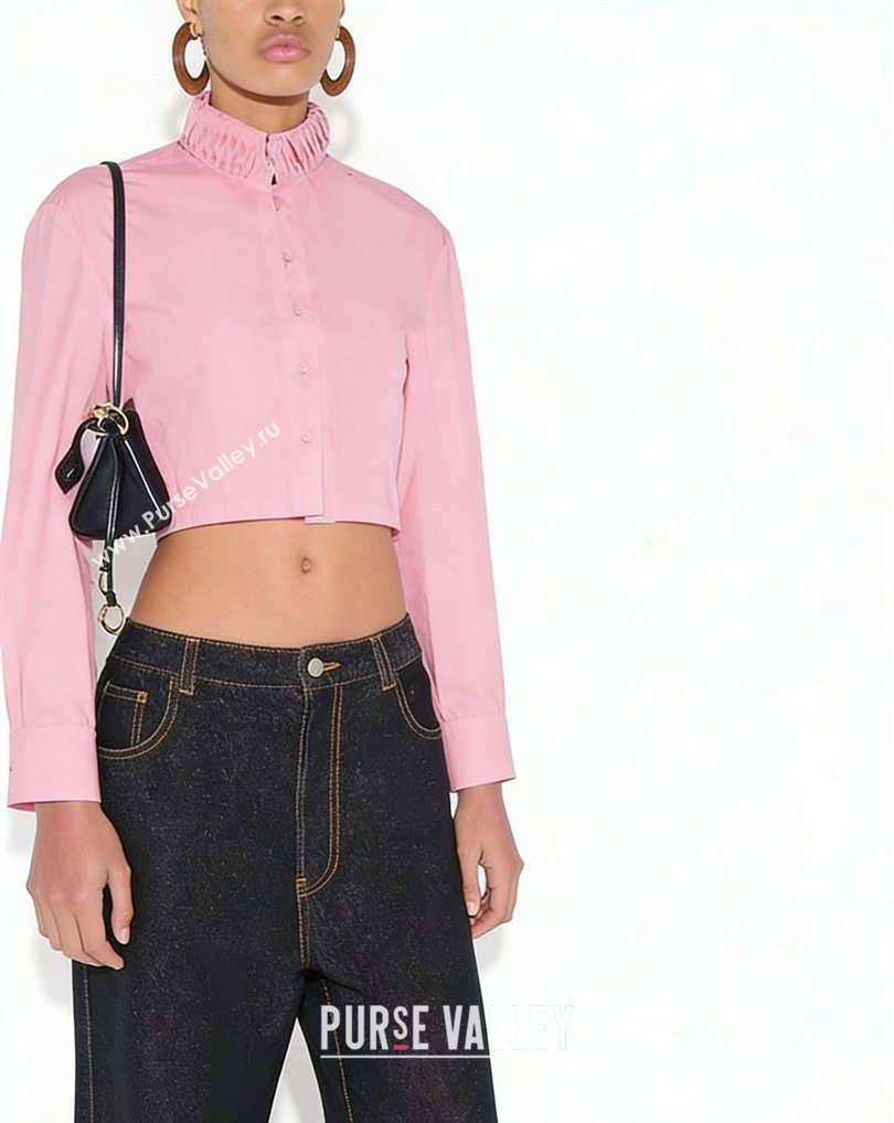 Alaia Cotton Short Shirt Black 2026 AL031103 (QI-260311024)