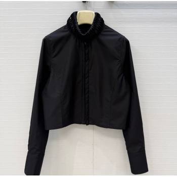 Alaia Cotton Short Shirt Black 2026 AL031103 (QI-260311024)