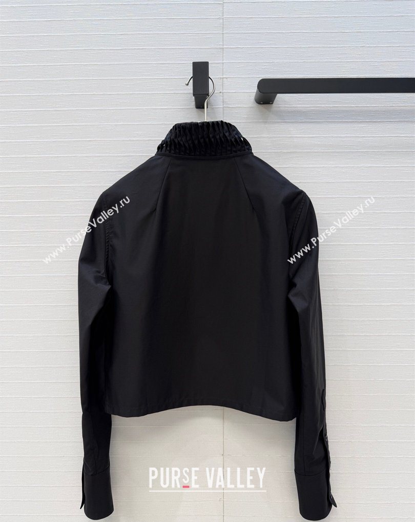 Alaia Cotton Short Shirt Black 2026 AL031103 (QI-260311024)