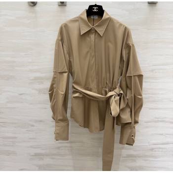 Loewe Ring Charm Shirt Khaki 2026 LW031102 (QI-260311054)