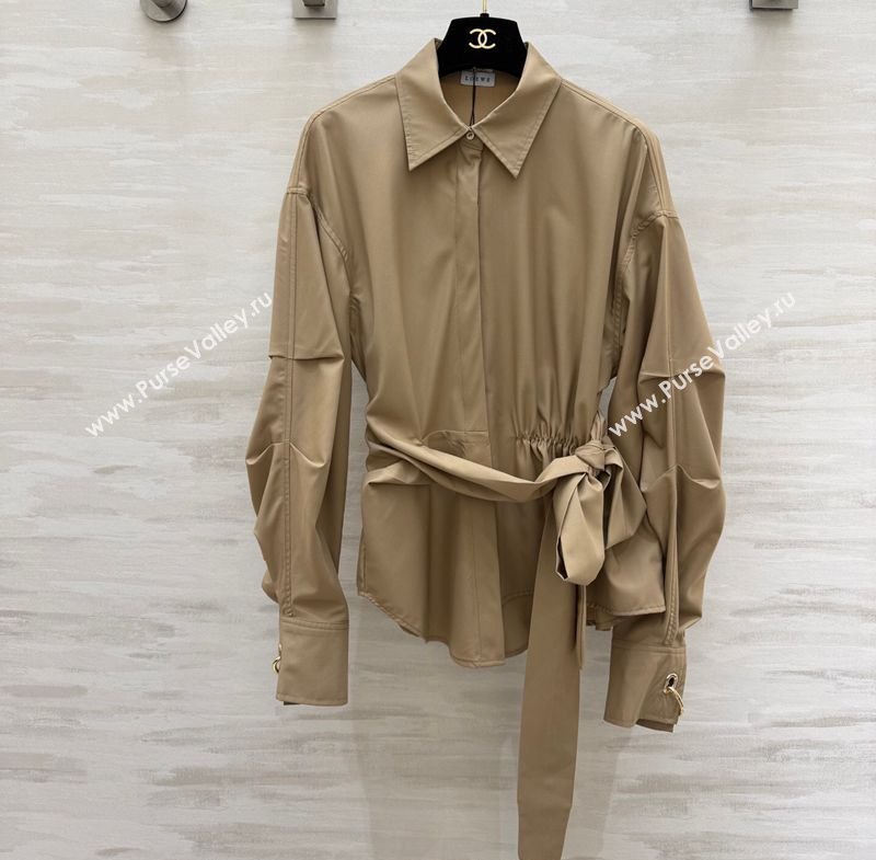 Loewe Ring Charm Shirt Khaki 2026 LW031102 (QI-260311054)