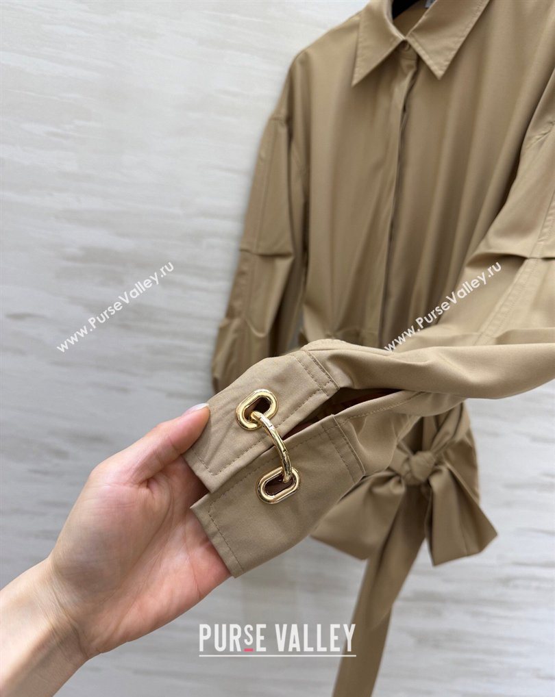 Loewe Ring Charm Shirt Khaki 2026 LW031102 (QI-260311054)