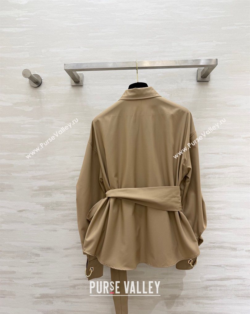 Loewe Ring Charm Shirt Khaki 2026 LW031102 (QI-260311054)