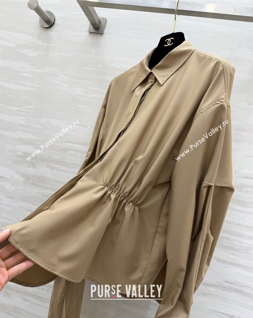 Loewe Ring Charm Shirt Khaki 2026 LW031102 (QI-260311054)