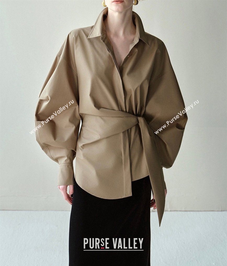 Loewe Ring Charm Shirt Khaki 2026 LW031102 (QI-260311054)