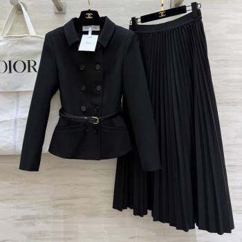 Dior Jacket and Skirt Set Black 2026 DR031103 (QI-260311090)