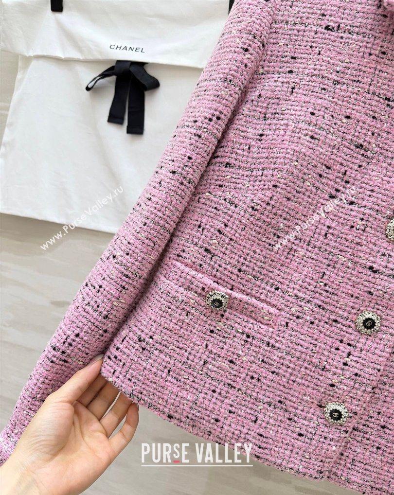 Chanel Tweed Jacket Pink 2026 CH031101 (QI-260311001)