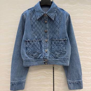 Chanel Cotton Denim Jacket Blue 2026 CH031112 (QI-260311099)