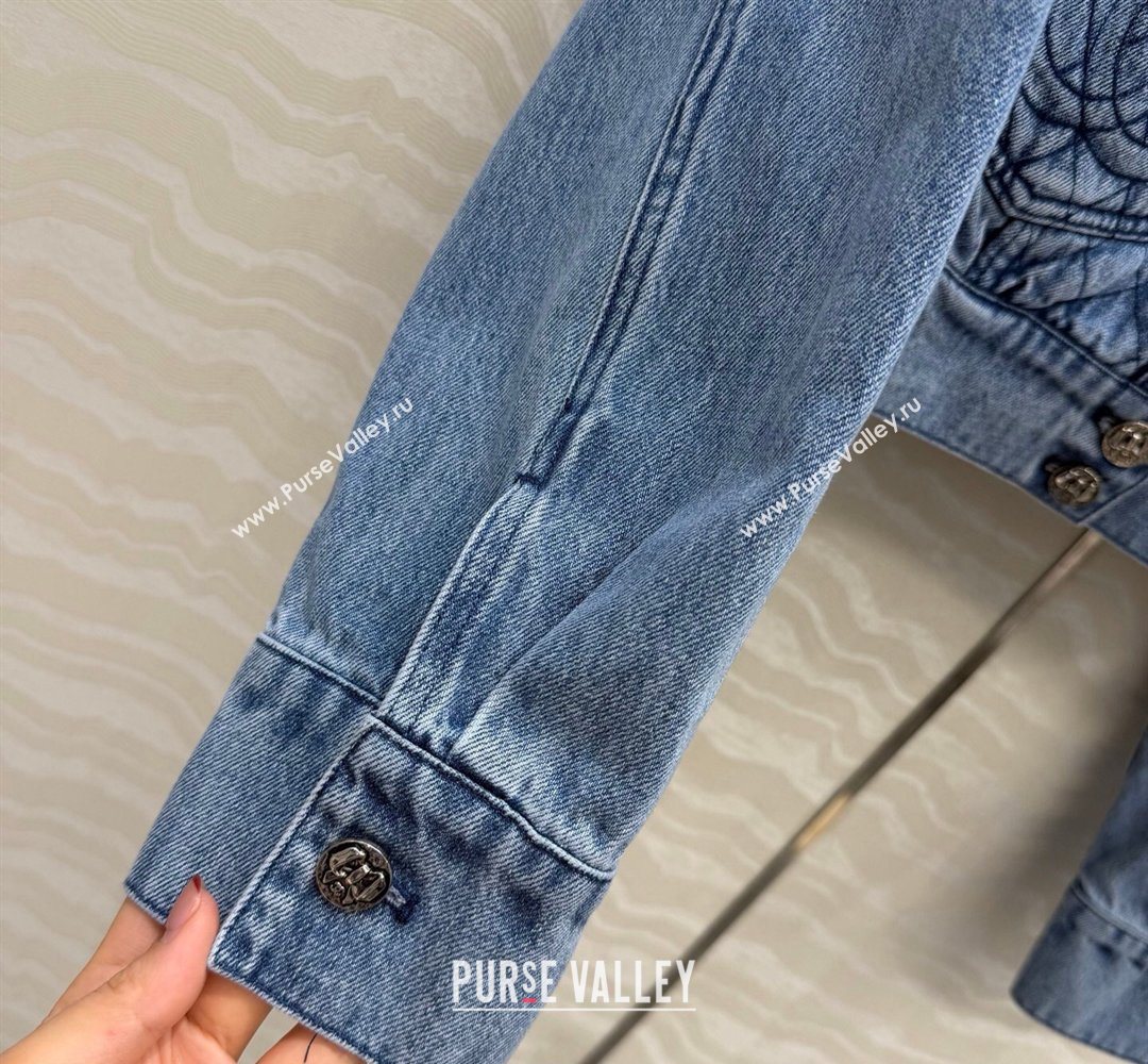 Chanel Cotton Denim Jacket Blue 2026 CH031112 (QI-260311099)