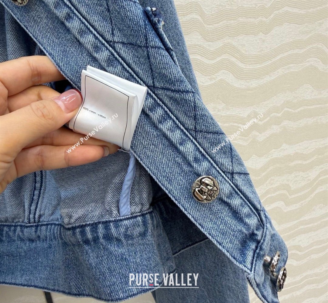 Chanel Cotton Denim Jacket Blue 2026 CH031112 (QI-260311099)