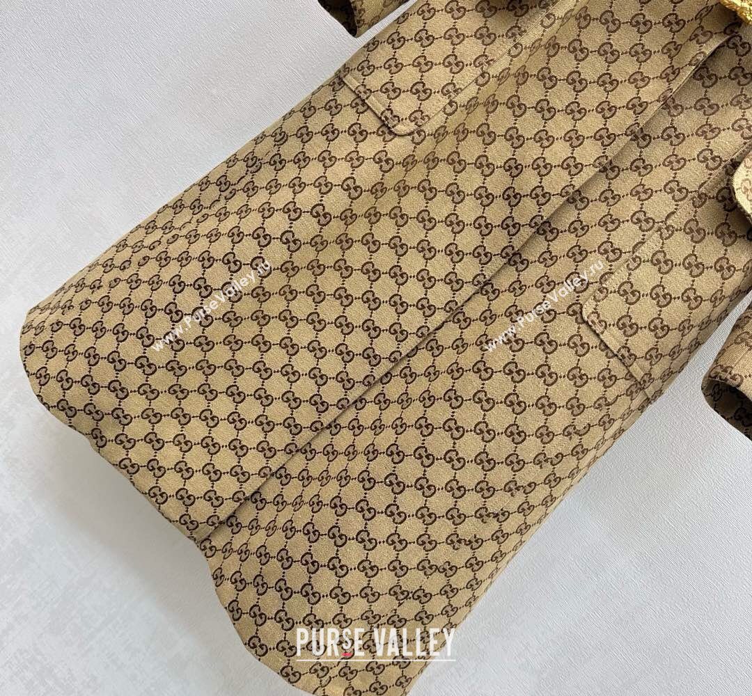 Gucci GG Cotton Coat Beige 2026 GG031101 (QI-260311102)